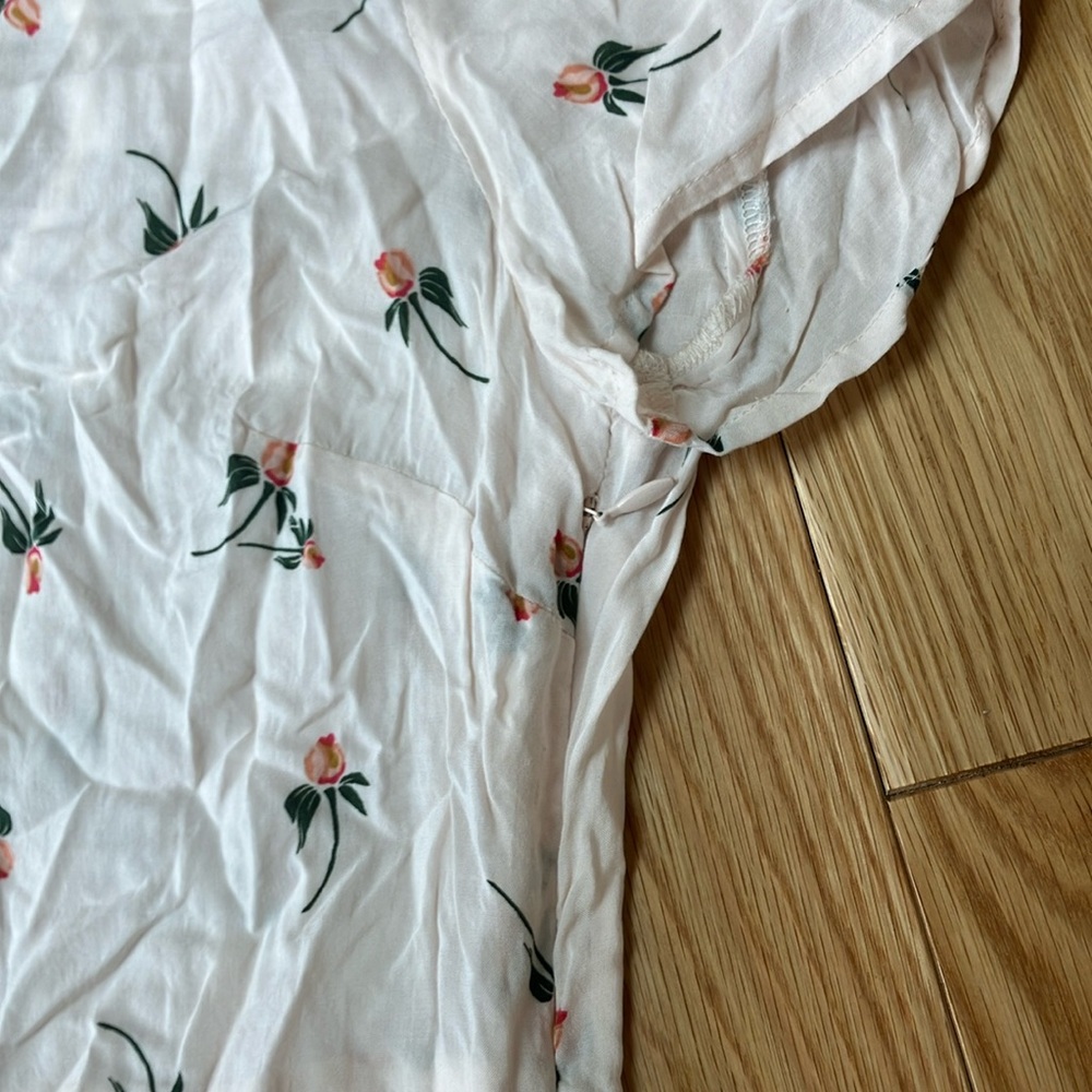 Free People Cream floral Sleeve Mini Dress - Picture 3 of 4
